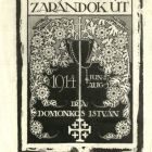 Plan - book binding for the work "Szentföldi zarándok út" (Pilgrim's Way of the Holy Land) by István Domonkos