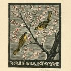 Ex-libris (bookplate) - Book of Valéria