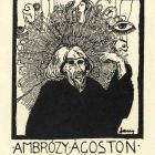 Ex-libris (bookplate) - Book of Ágoston Ambrózy