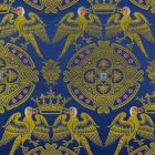 Silk fabric - With a pattern imitating 14th century fabric