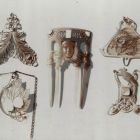 Photograph - decorative combs and pendants, designed Oszkár Tarján (Huber)