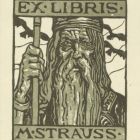Ex-libris (bookplate) - M. Strauss