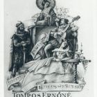 Ex-libris (bookplate) - From the books of the wife of Ernő Tompos