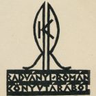 Ex-libris (bookplate) - From the library of Radványi-Román (ipse)