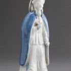 Statuette - Chinese fortune deity, holding a silver block