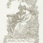 Ex-libris (bookplate) - Book of Anikó (Anikó Szabó, the wife of Antal Rickl Jr.)