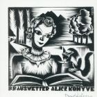 Ex-libris (bookplate) - Book of Alice Brauswetter