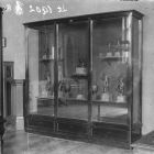 Exhibition photograph - Italian bronze statuettes in the so-called Renaissance room of the standing exhibition of the Museum of Applied Arts