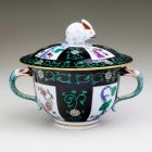 Cup with lid - With Siang Noir pattern