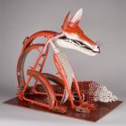 Object made of bycicle parts - “Fire fox”