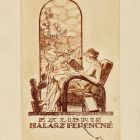 Ex-libris (bookplate) - Wife of Ferenc Halász