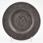 Ornamental plate - with symbolic figures of the four elements and four seasons