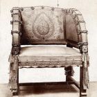 Photograph - armchair with Hungarian motifs designed by Ödön Faragó