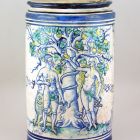 Pharmacy jar - with Adam and Eve