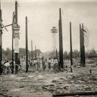 Exhibition photograph - Cleaning up the rubble, Milan Universal Exposition 1906