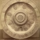 Photograph - silver platter with the scene of the Last Judgement in the middle, at the Exhibition of Applied Arts, 1876