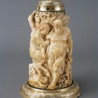 Tankard with cover - with the drunken Silenus