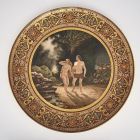 Ornamental plate - depicting Adam and Eve in the Paradise
