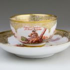 Cup and saucer - Decorated with mythological scenes (Mercury lulling Argus to sleep; Adonis with a Nymph)