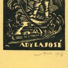 Ex-libris (bookplate) - Belongs to Lajos Ady