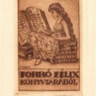 Ex-libris (bookplate) - From the library of Félix Forró