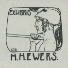 Ex-libris (bookplate) - H. H. Ewers
