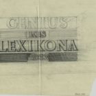 Plan - book binding for the Kis Lexikon (Little Lexicon) of Genius Publishing