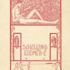 Ex-libris (bookplate) - It belongs to Elemér Schelling