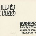 Névjegykártya - Dr. László S. Illyés Budapest XIV.