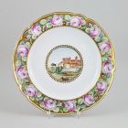 Plate - With the view of a village near Castel Nuovo (Part of Alexandra Pavlovna's table set)