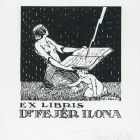 Ex-libris (bookplate) - Dr. Ilona Fejér