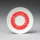 Saucer (part of a set) - Part of the Bella-207 tableware set with red Gabriella pattern