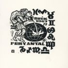 Occasional graphics - New Year's greeting: Happy New Year 1967 PF Antal Fery (ipse)