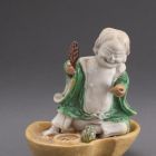 Statuette - Liu Hai with coin-spitting toad
