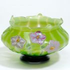 Footed bowl - with potatoe flower decoration