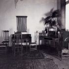 Exhibition photograph - girl's room furniture designed by László Gyalus, Christmas Exhibition of The Association of Applied Arts, 1902.