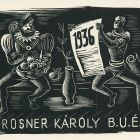 Occasional graphics - New Year's greeting: Happy New Year 1936 Károly Rosner
