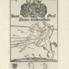 Ex-libris (bookplate) - Paul Graf Thun-Hohenstein