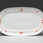 Oval dish (large, part of a set) - Part of the Blanka-214 tableware set with rose hips (red berries) pattern