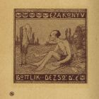 Ex-libris (bookplate) - This book belongs to dr. Dezső Bottlik