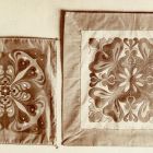 Photograph - painted and burnt velvet covers worked by Gizella Mirkovszkyné Greguss at the Christmas Exhibition of the Association of Applied Arts, 1900.