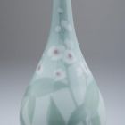 Vase - With white flower stems