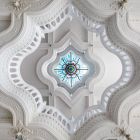 Architectural photograph - vestibul with a view throught the pierced ceiling, Museum of Applied Arts