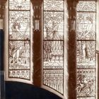 Interior photograph - stained glass windows of the National Salon