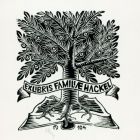 Ex-libris (bookplate) - Familiae Hackel