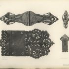 Design sheet - design for ironwork relating to furniture and key escutcheons