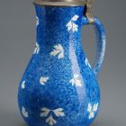 Jug with pewter lid - With parsley leaf decoration