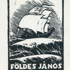 Ex-libris (bookplate) - Book of János Földes