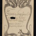 Design - advertisement card for the picture frame merchant Siegfried Tausig