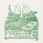 Ex-libris (bookplate) - This book belongs to the family of Antal Thoroczkay